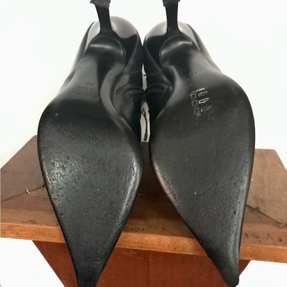 Vioini Vero Cuoio Ankle Black Leather Laser Cut Out Boots, Size 40, Italy - Picture 3 of 7